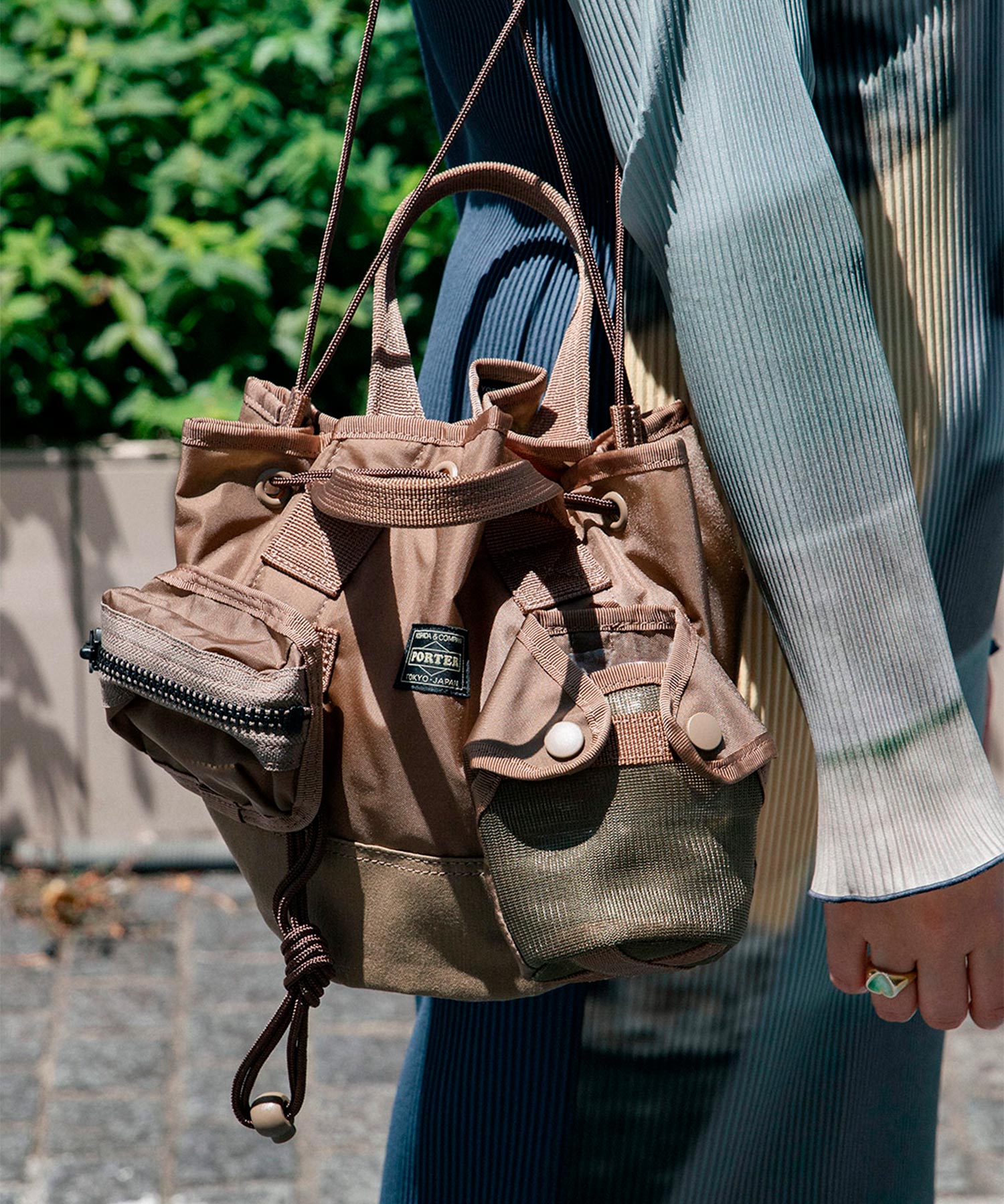 SCARF TOTE with POUCHES