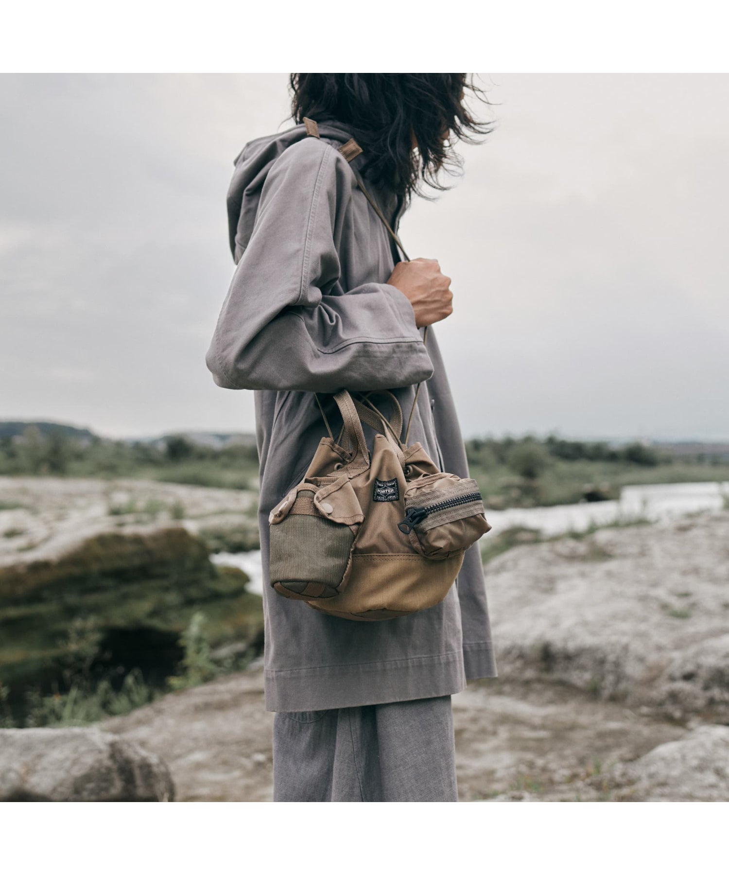 SCARF TOTE with POUCHES
