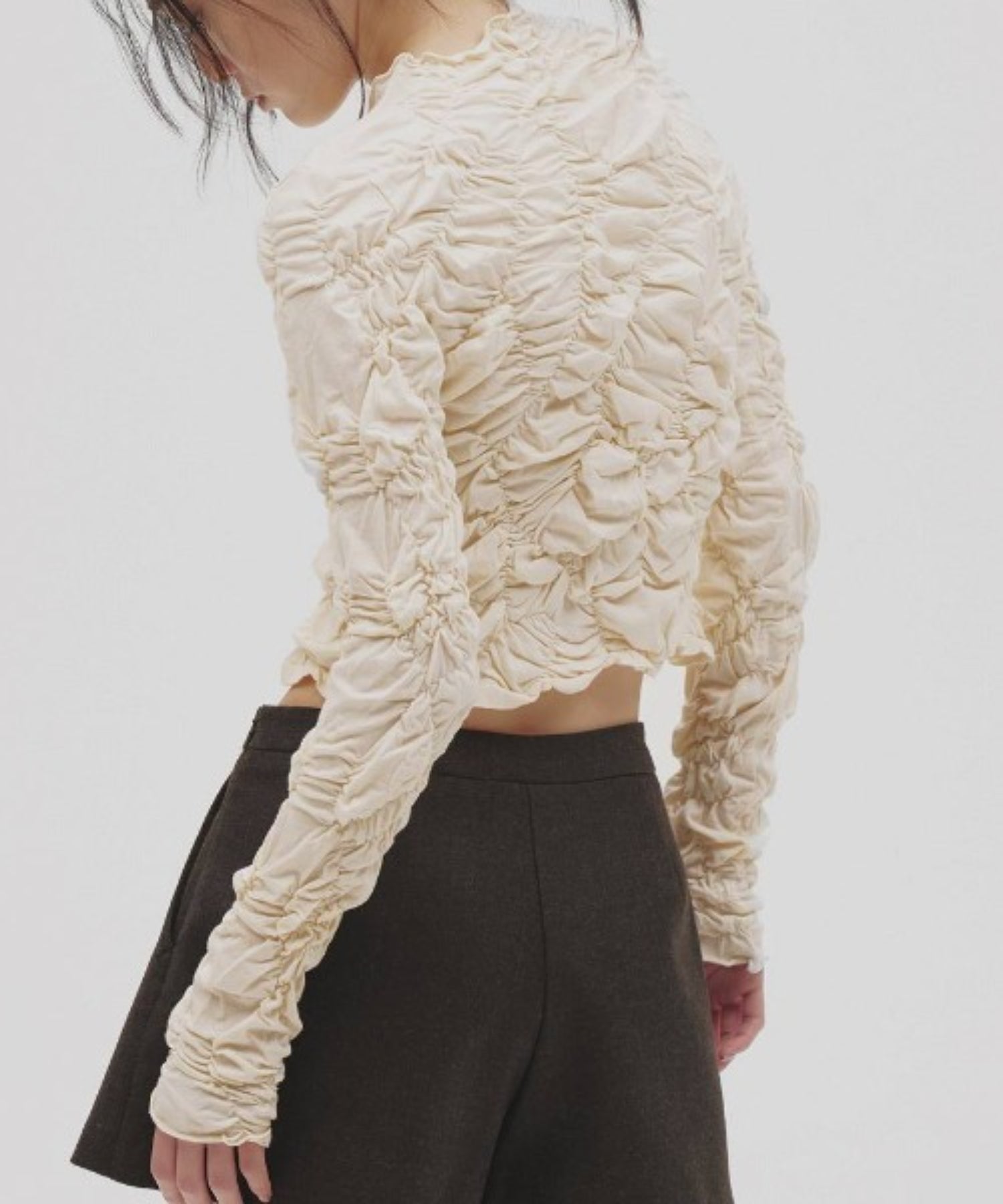 Shirring Long T-shirts