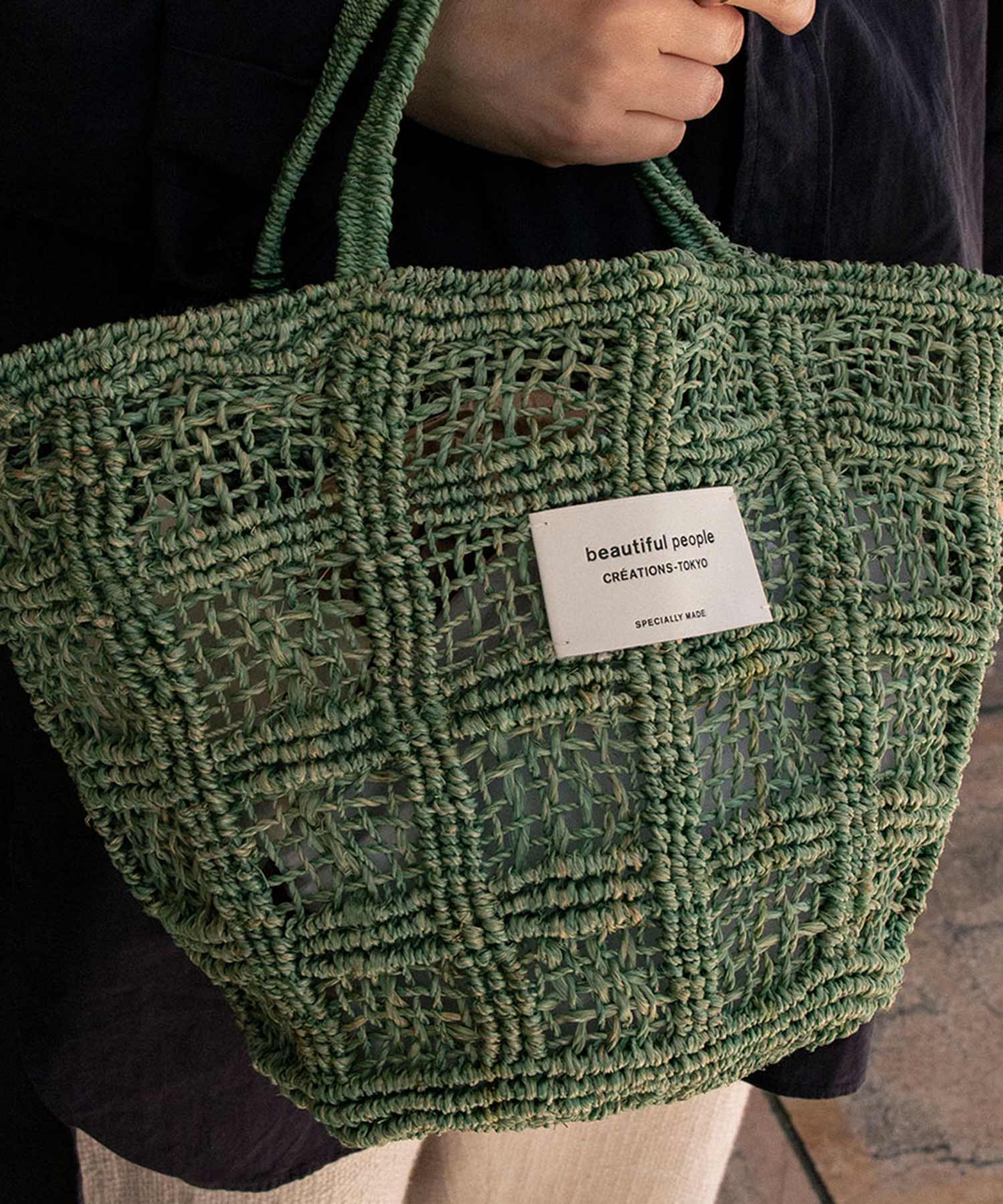 Abaca Knitting Tote Bag S - beautiful people (ビューティフル ...