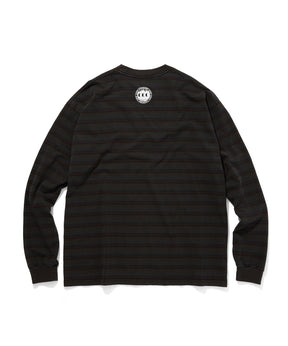 Embroidered Logo Overdye Border L/S T-Shirt