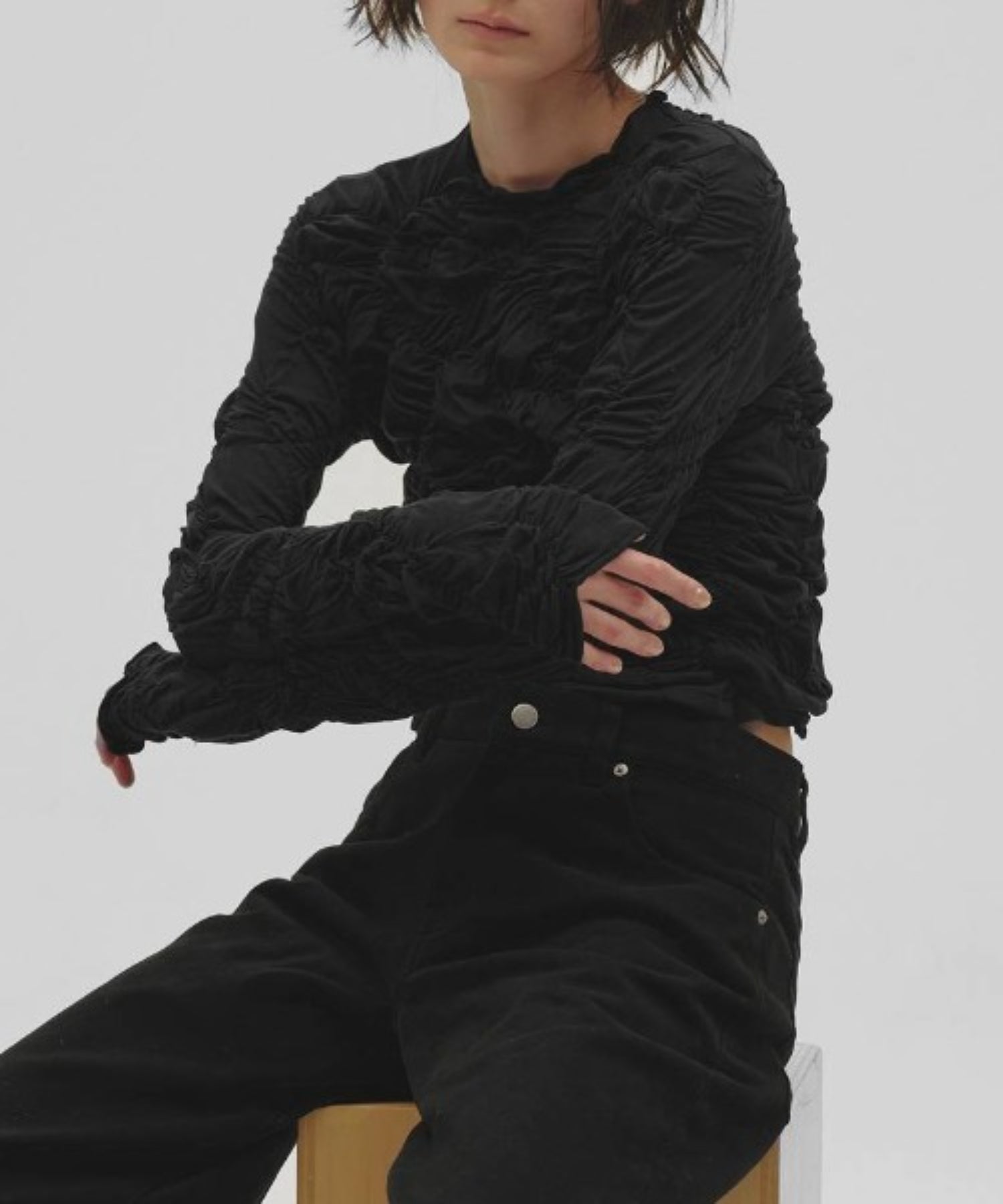 Shirring Long T-shirts