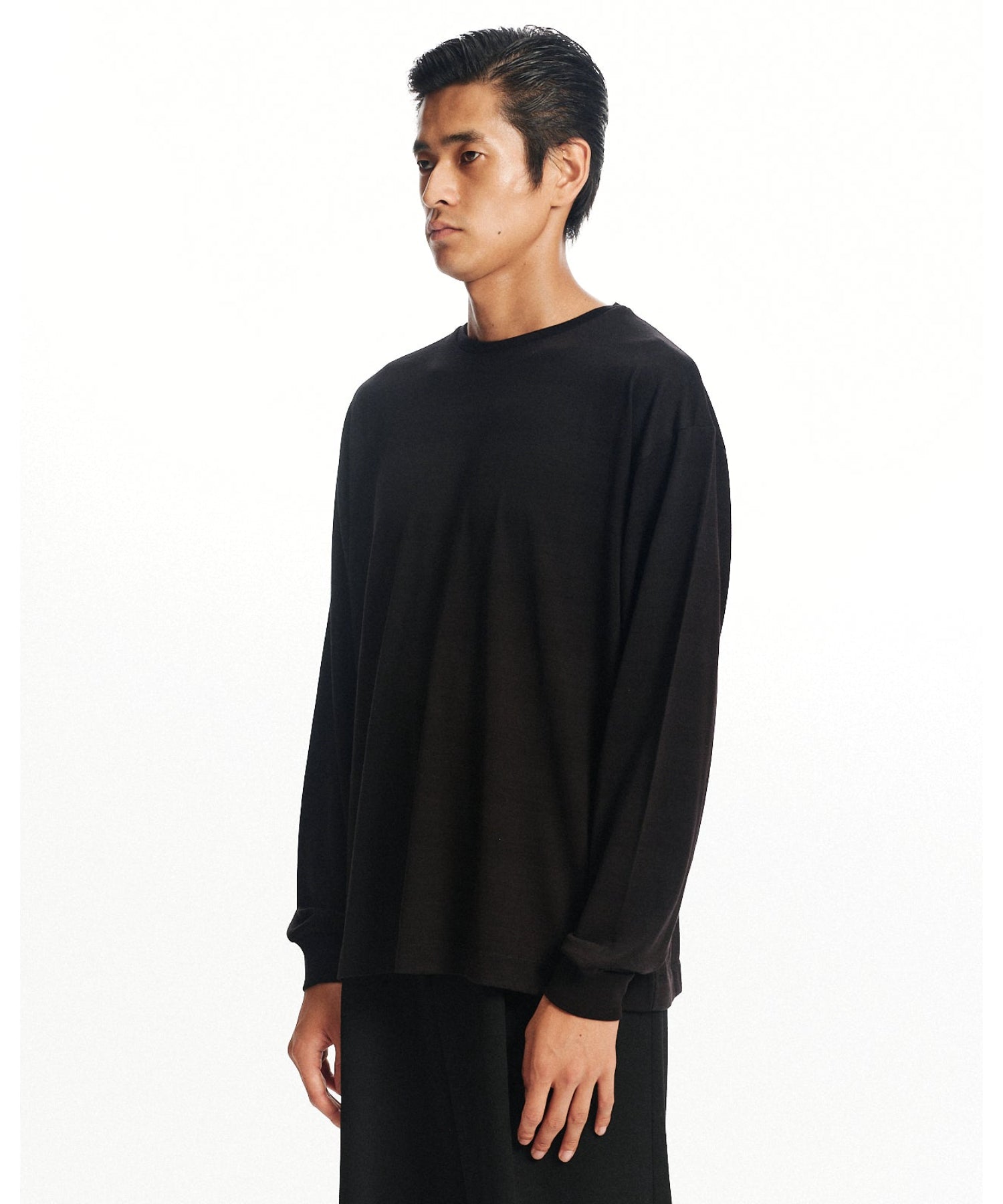 Super 160S Wool Washable Knit / Long Sleeve Tee - MARKAWARE 