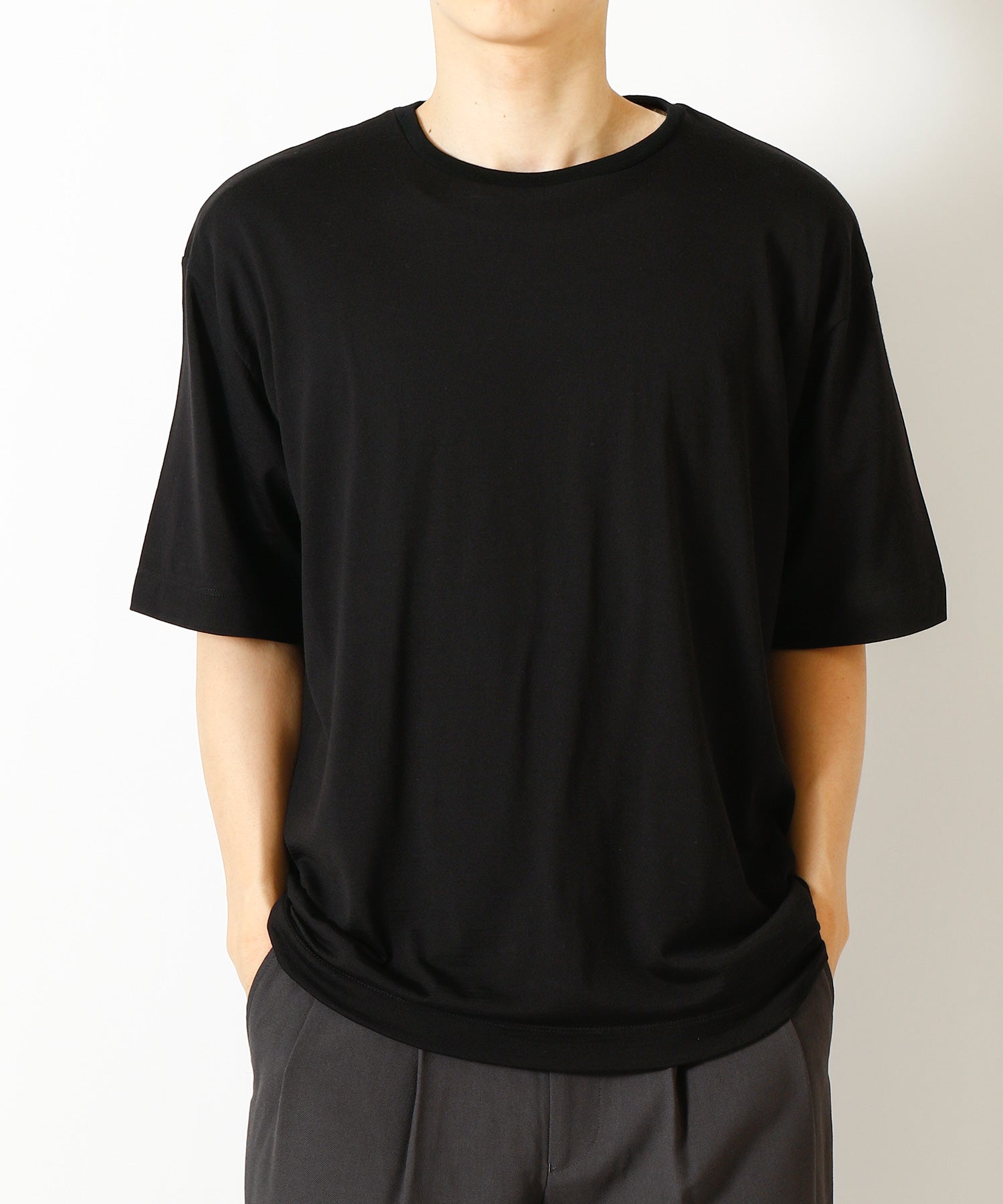 Super 160S Wool Washable Knit / Short Sleeve Tee