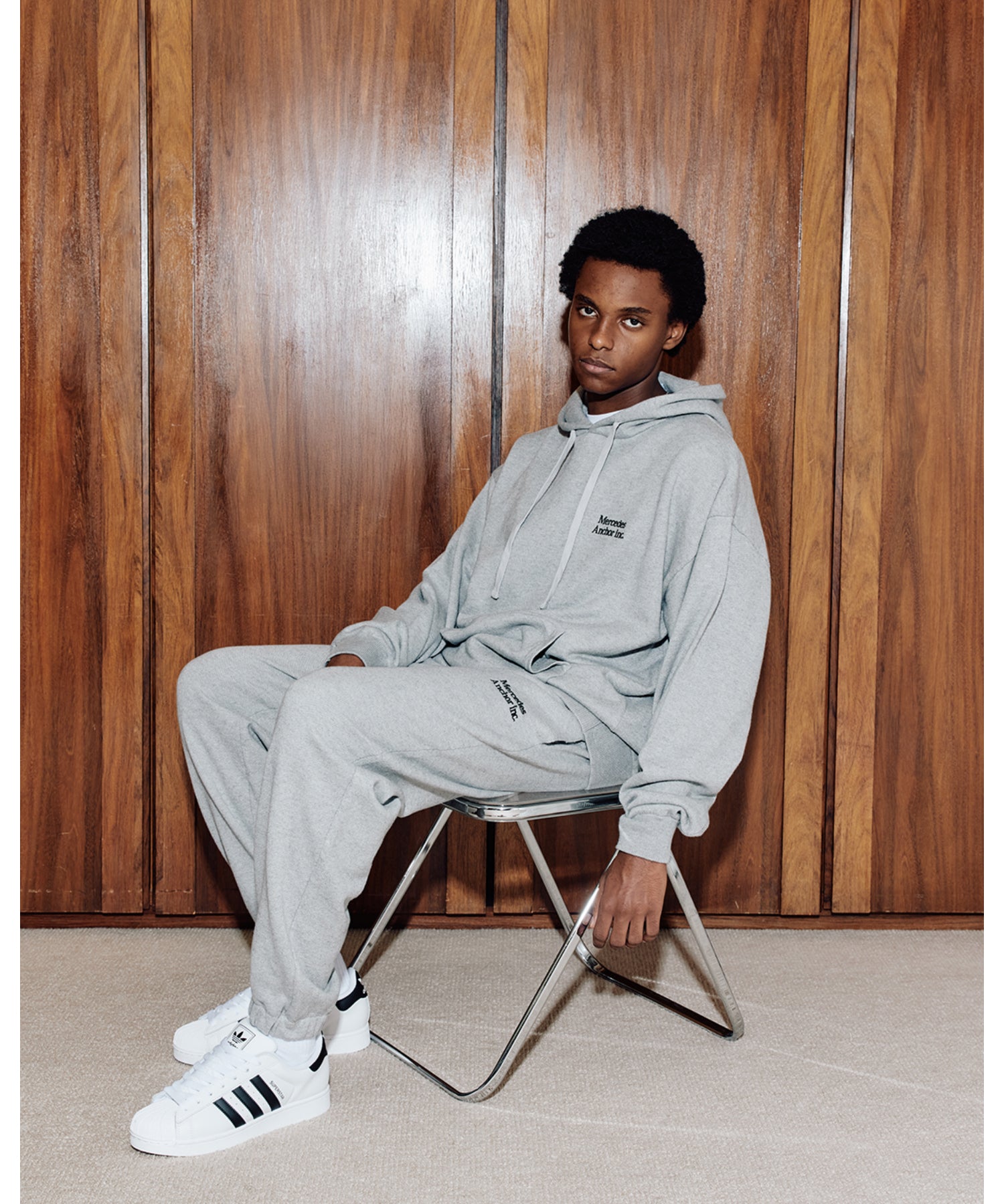 CASHMERE BLENDED KNIT HOODIE