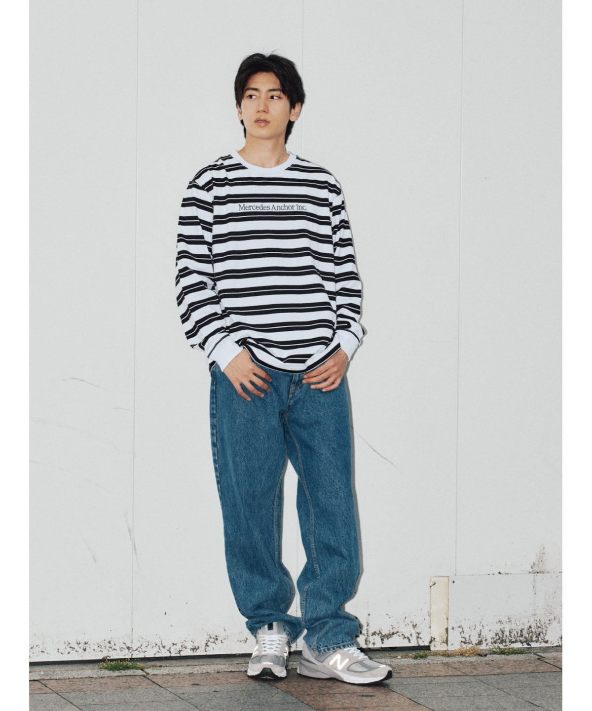 ONE LINE LOGO MULTI BORDER L/S