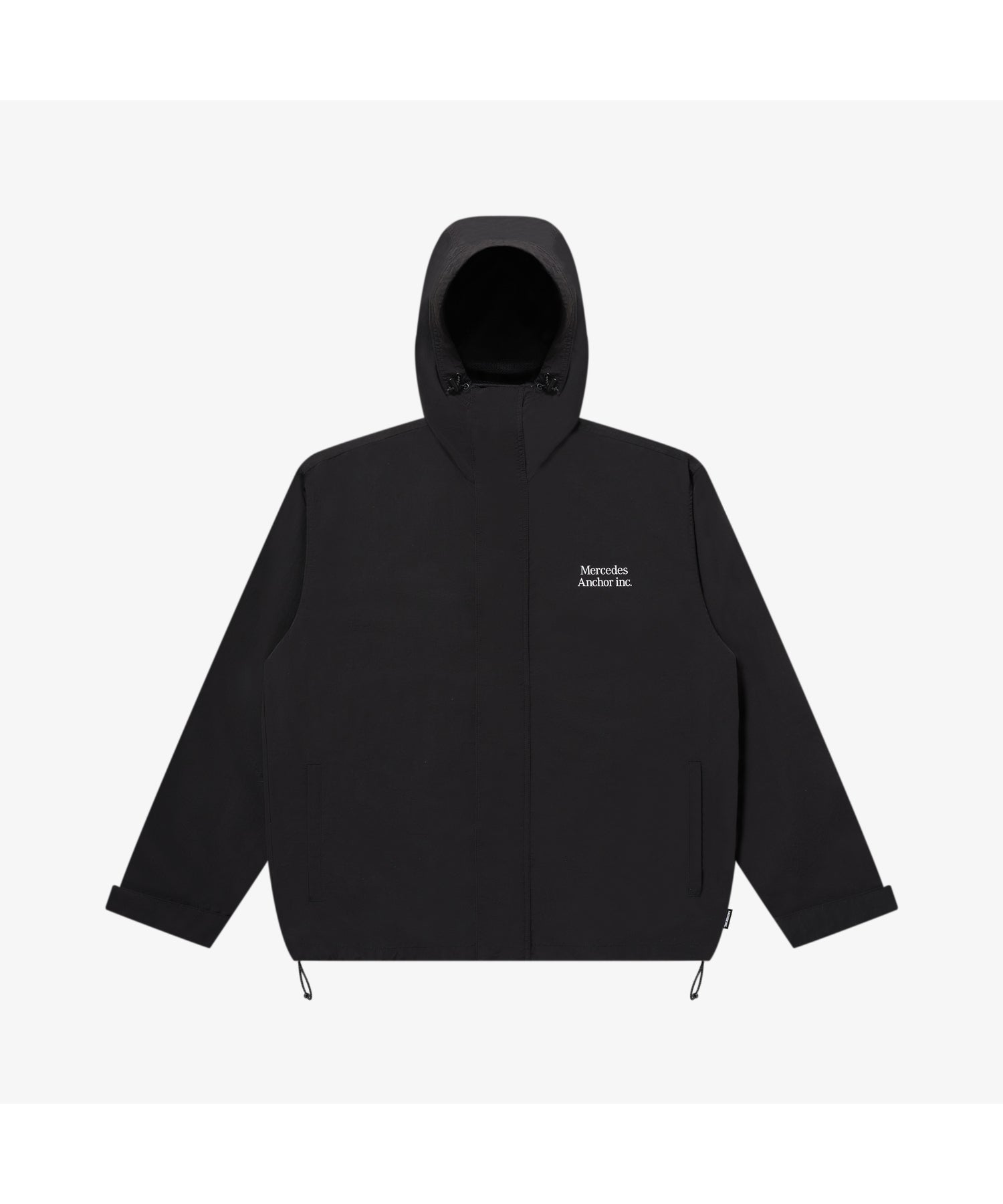 HOODED NYLON TRACK JACKET