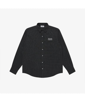GRID PATTERN L/S SHIRT