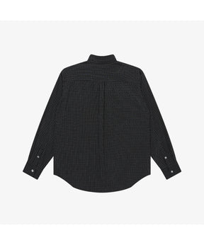 GRID PATTERN L/S SHIRT