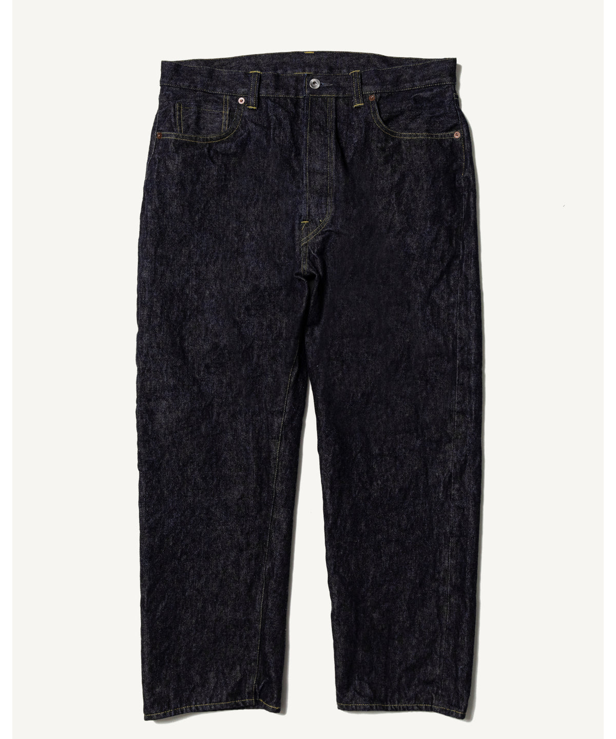 Washed Denim Wide Pants