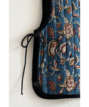 BLOCK PRINT QUILTED VEST