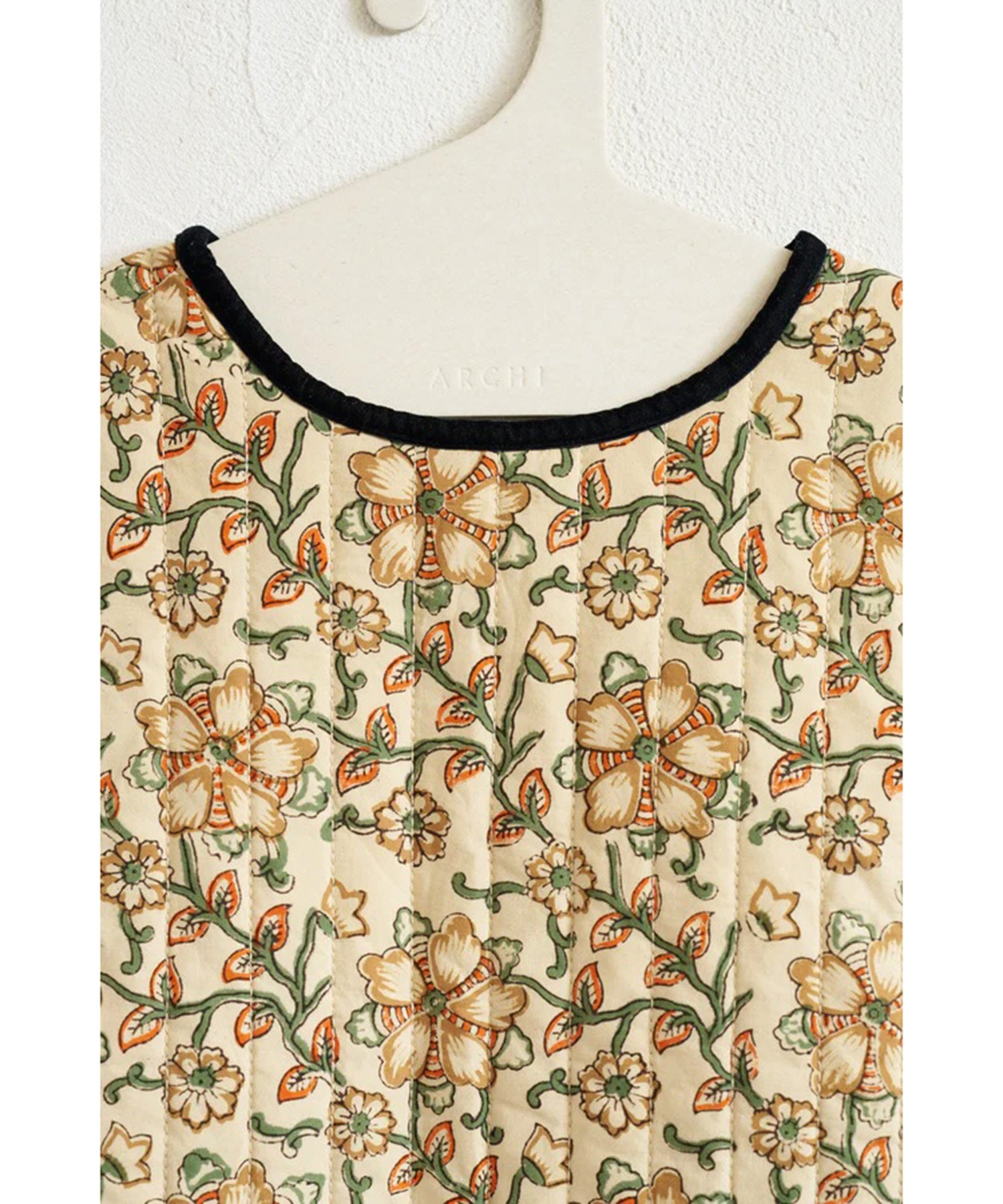 BLOCK PRINT QUILTED VEST