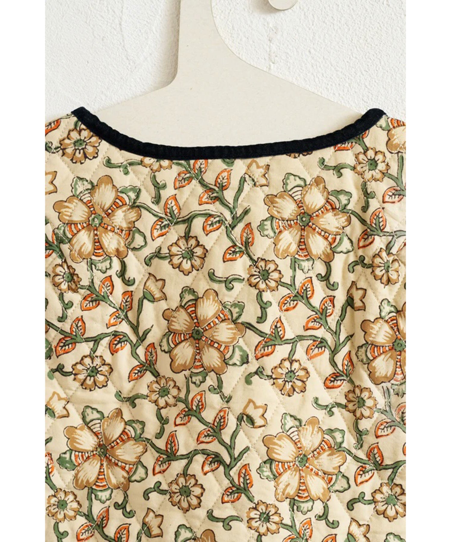 BLOCK PRINT QUILTED VEST