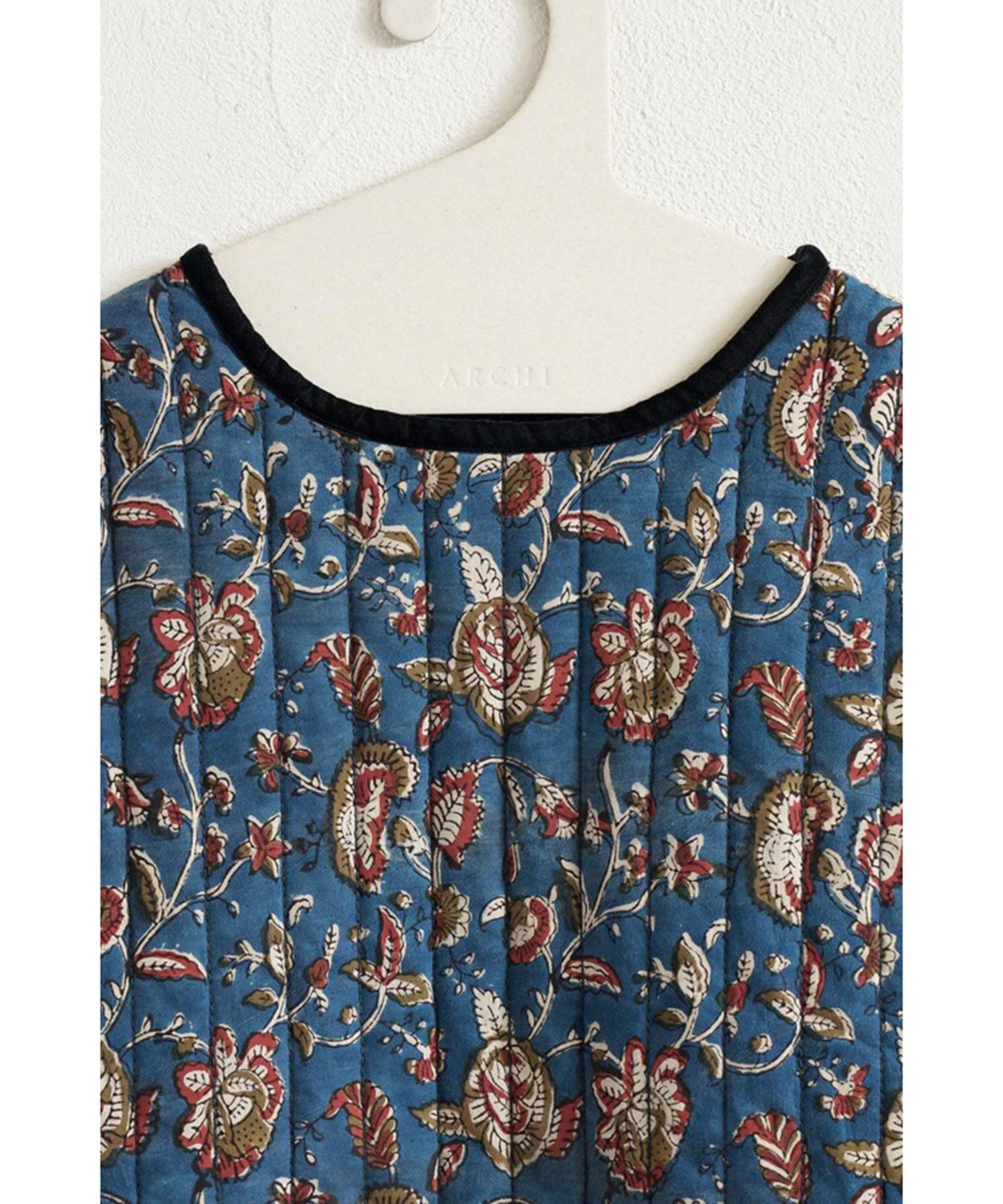 BLOCK PRINT QUILTED VEST