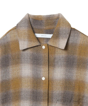 Ombre Check Shirt Top - 008Tp049I20263