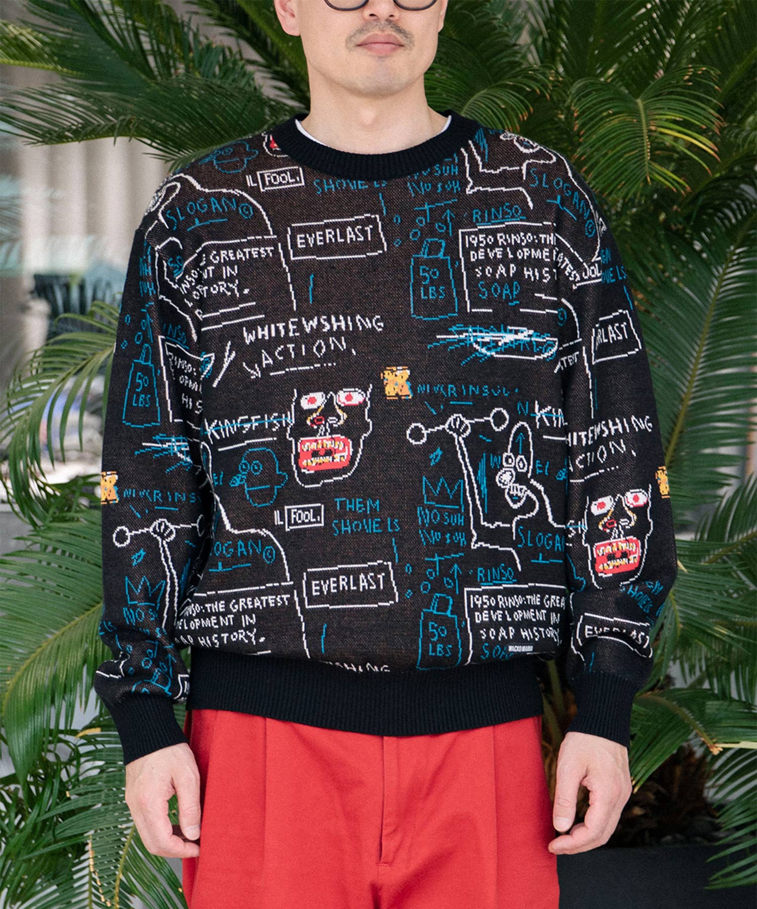 JEAN-MICHEL BASQUIAT / JACQUARD KNIT SWEATER