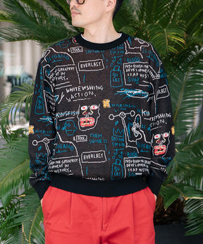 JEAN-MICHEL BASQUIAT / JACQUARD KNIT SWEATER