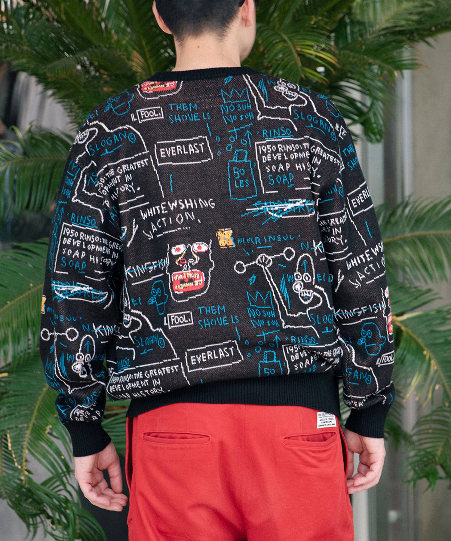 JEAN-MICHEL BASQUIAT / JACQUARD KNIT SWEATER