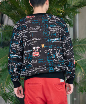 JEAN-MICHEL BASQUIAT / JACQUARD KNIT SWEATER