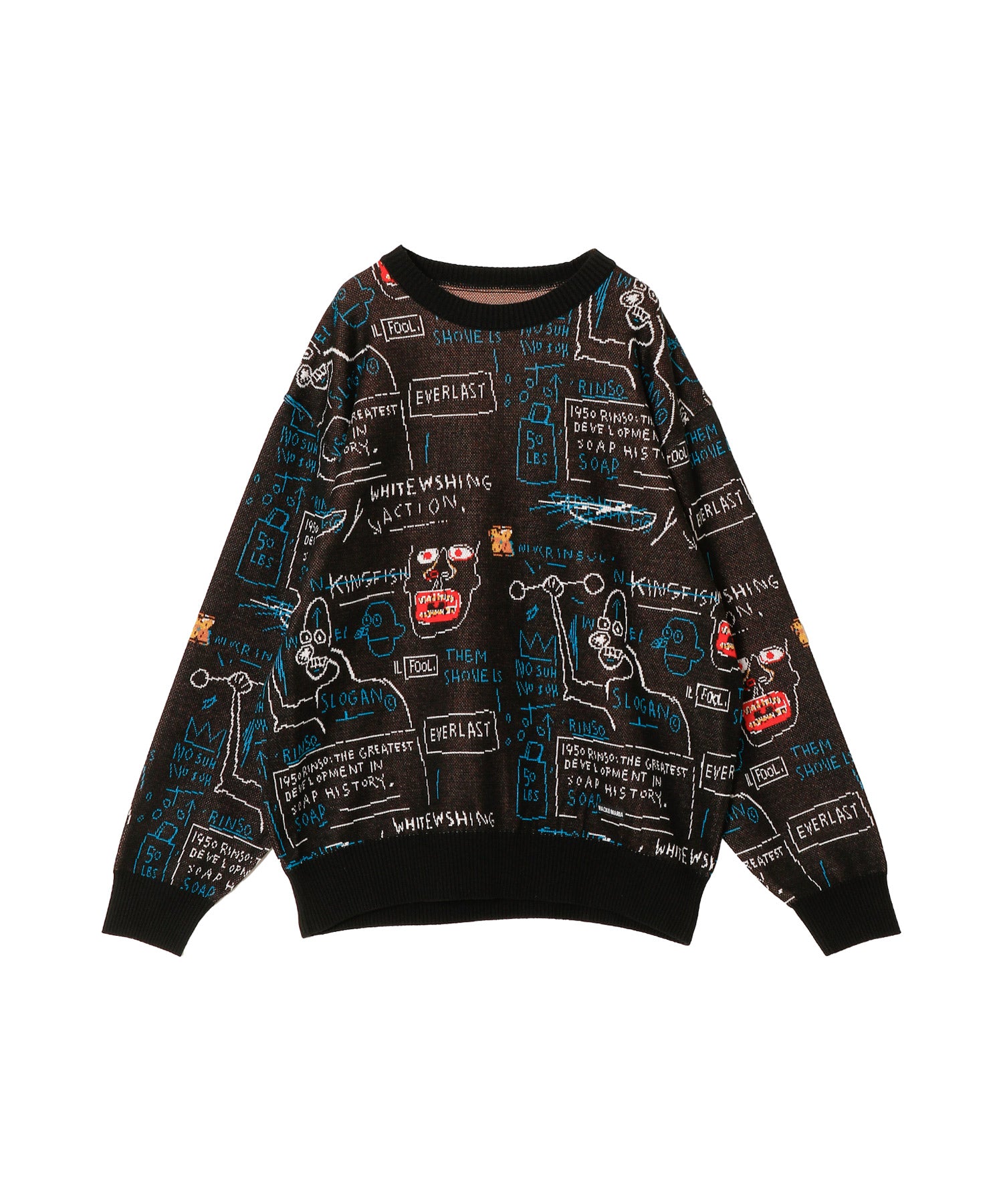 JEAN-MICHEL BASQUIAT / JACQUARD KNIT SWEATER - WACKO MARIA