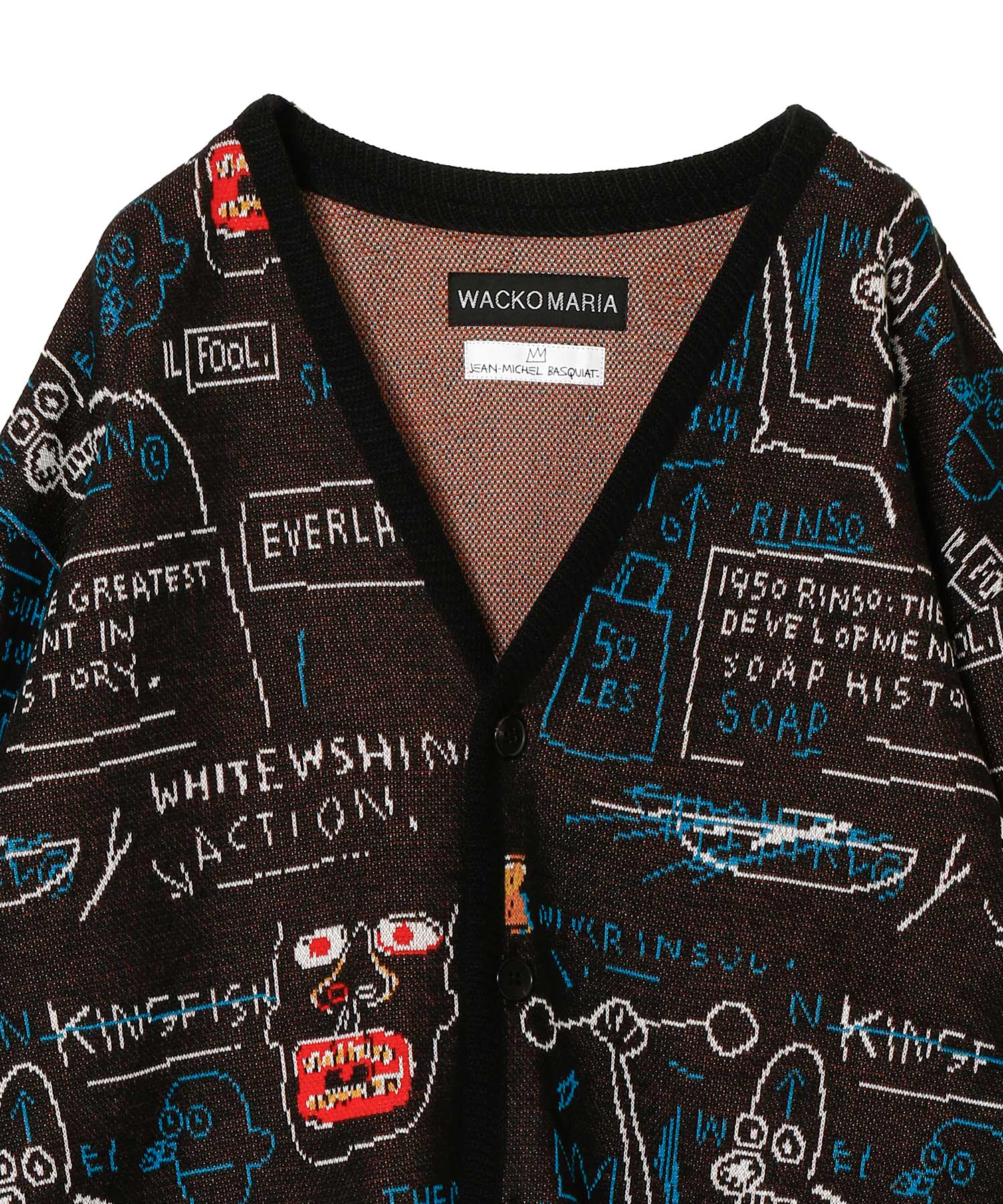 JEAN-MICHEL BASQUIAT / JACQUARD KNIT CARDIGAN