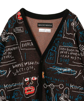 JEAN-MICHEL BASQUIAT / JACQUARD KNIT CARDIGAN