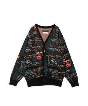 JEAN-MICHEL BASQUIAT / JACQUARD KNIT CARDIGAN
