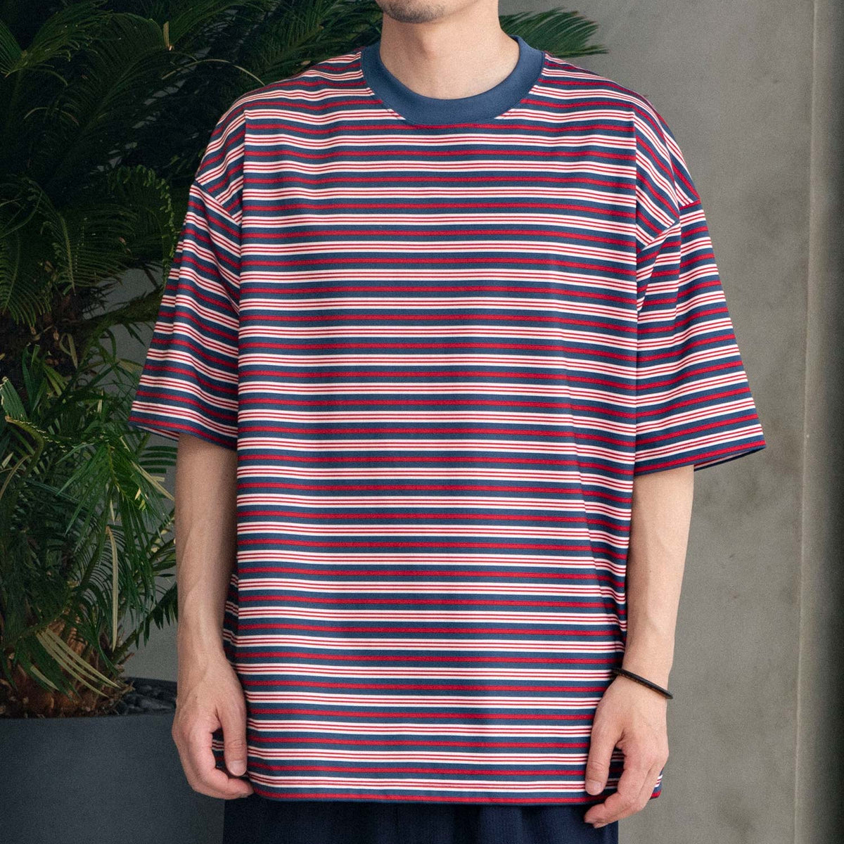 TECH DRAWSTRING MULTI BORDER S/S TEE - DAIWA PIER39 (ダイワピア39) - tops (トップス)  | FIGURE ONLINE (フィギュアオンライン) 【公式通販】