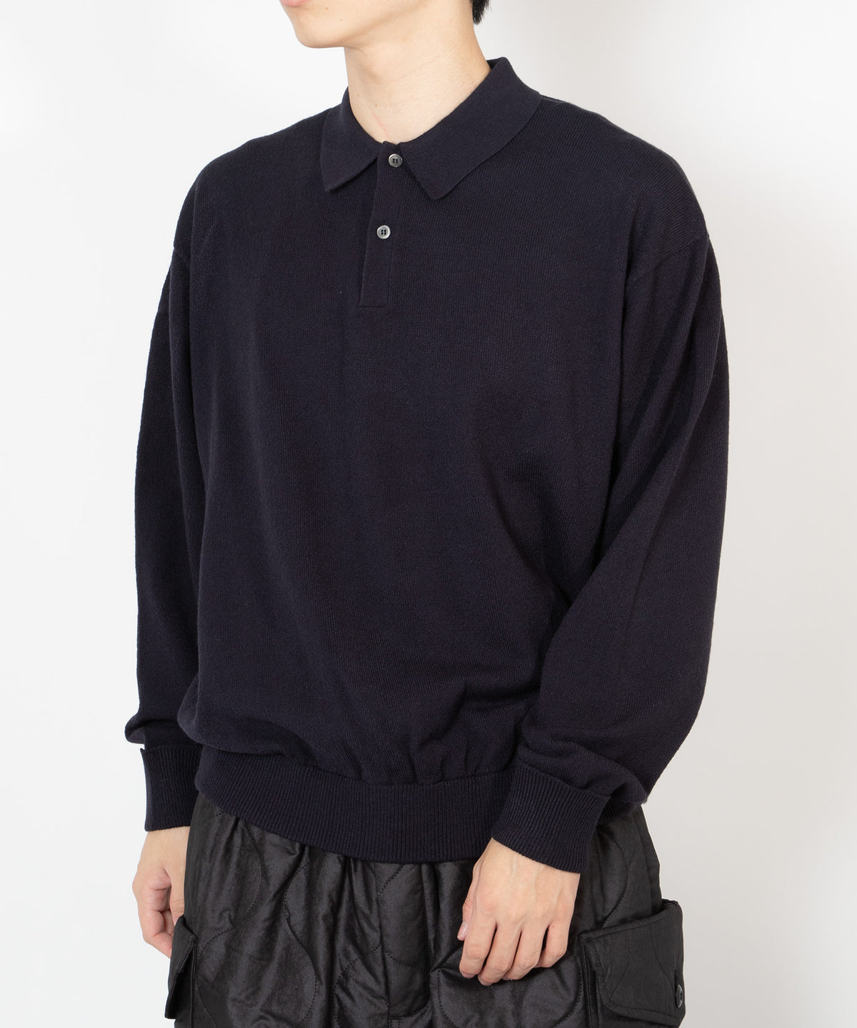 TECH KNIT POLO L/S Brewed Protein