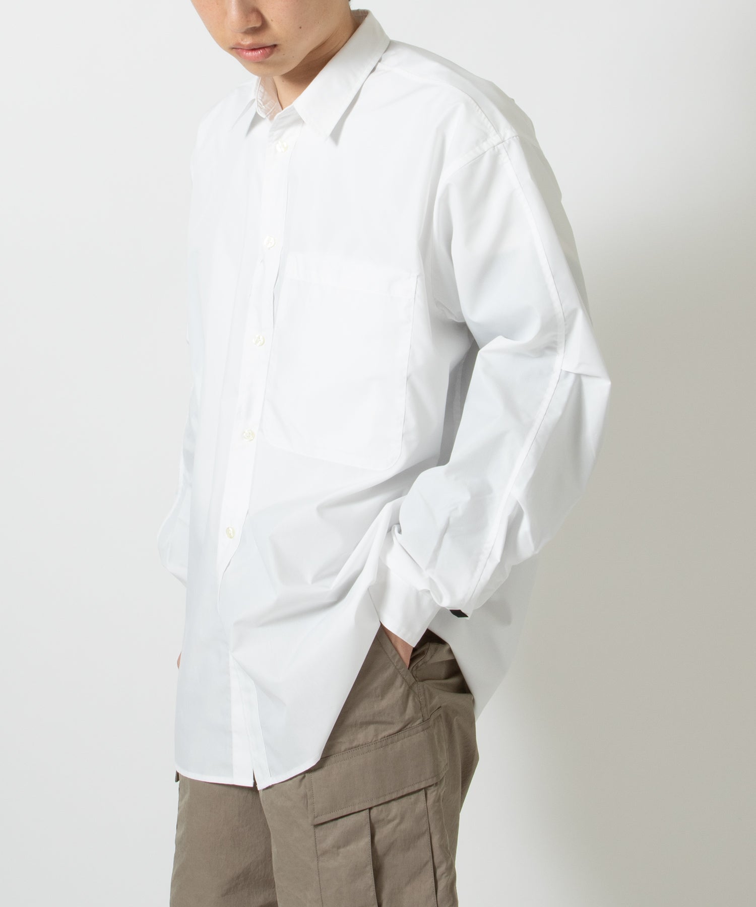 TECH REGULAR COLLAR SHIRT L/S SOLID