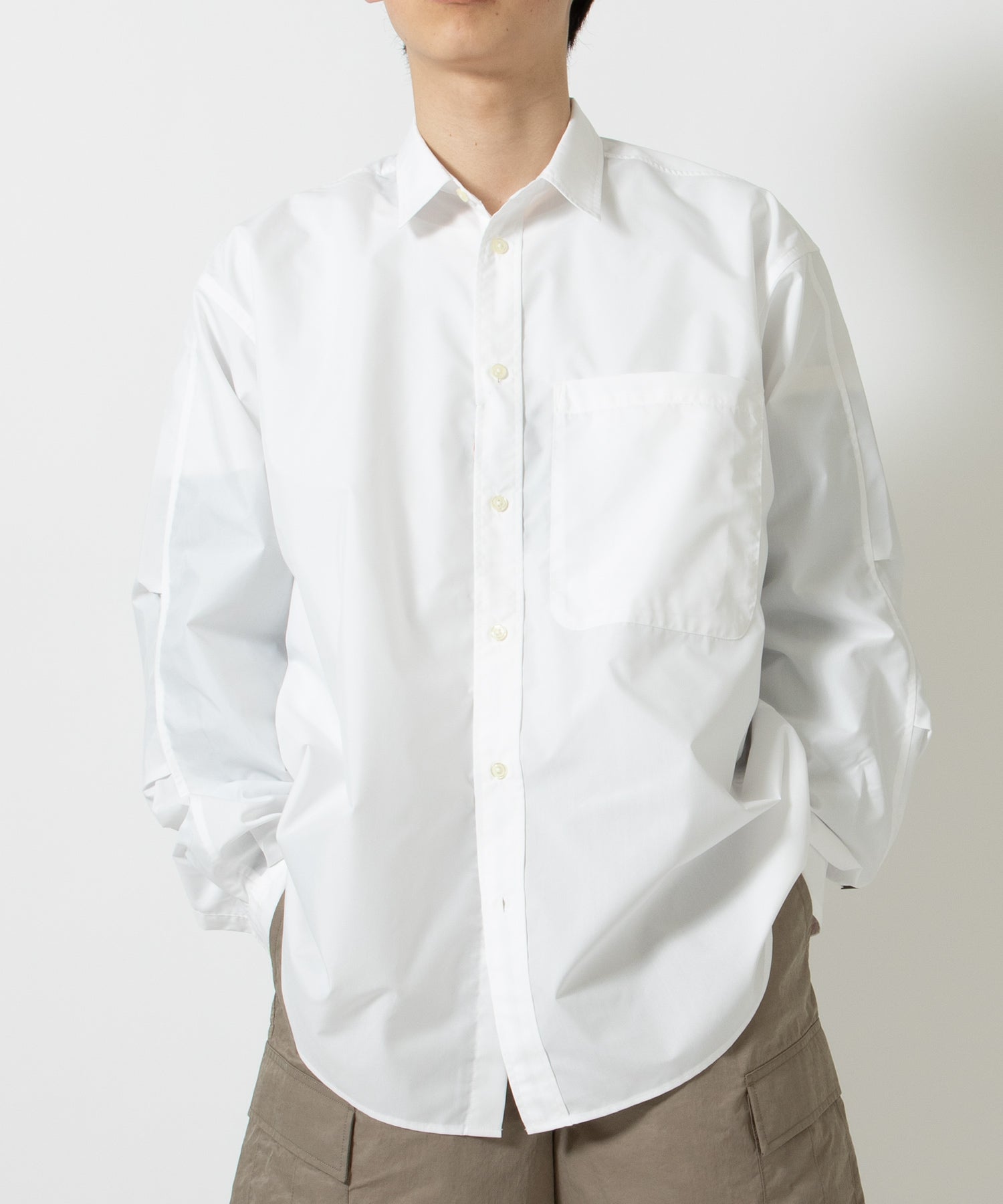 TECH REGULAR COLLAR SHIRT L/S SOLID