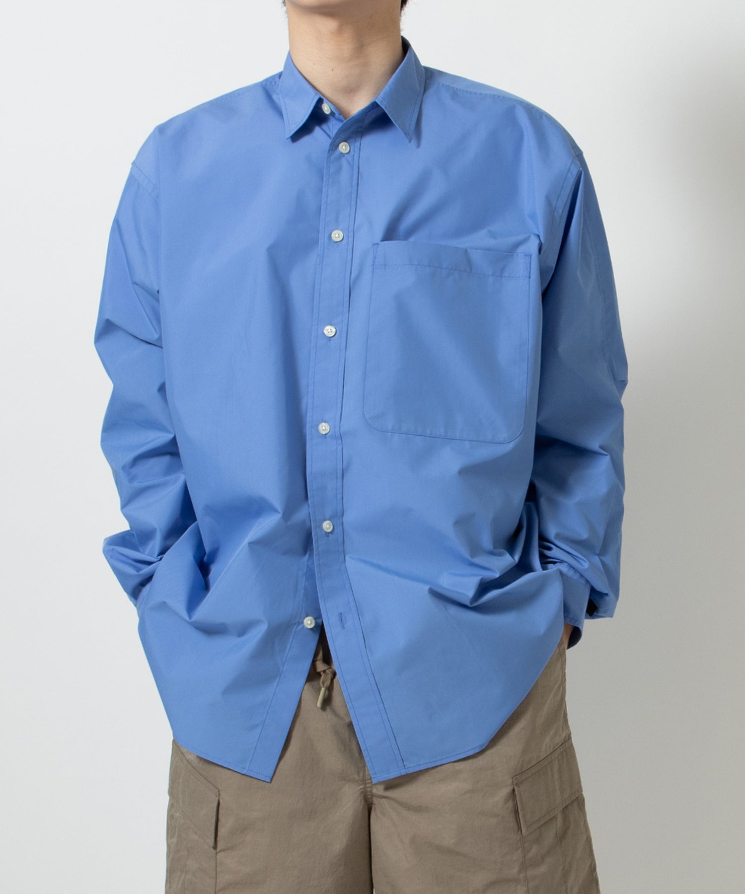 TECH REGULAR COLLAR SHIRT L/S SOLID