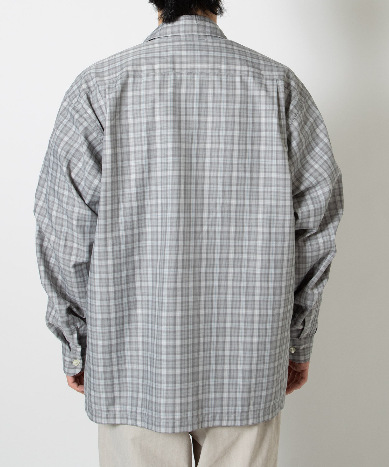 TECH SPORTS OPEN COLLAR SHIRT L/S GREN PLAID - DAIWA PIER39