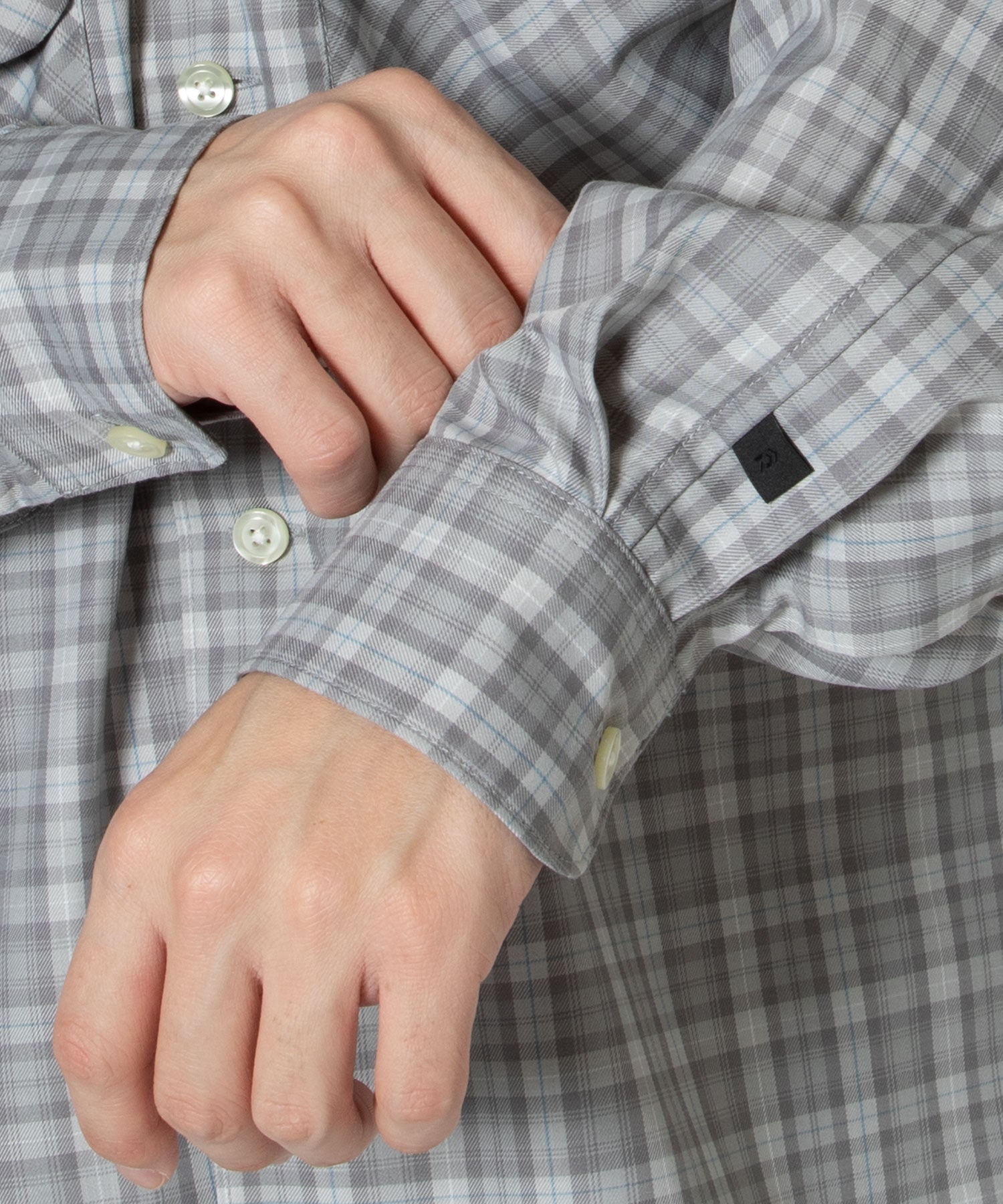 TECH SPORTS OPEN COLLAR SHIRT L/S GREN PLAID - DAIWA PIER39