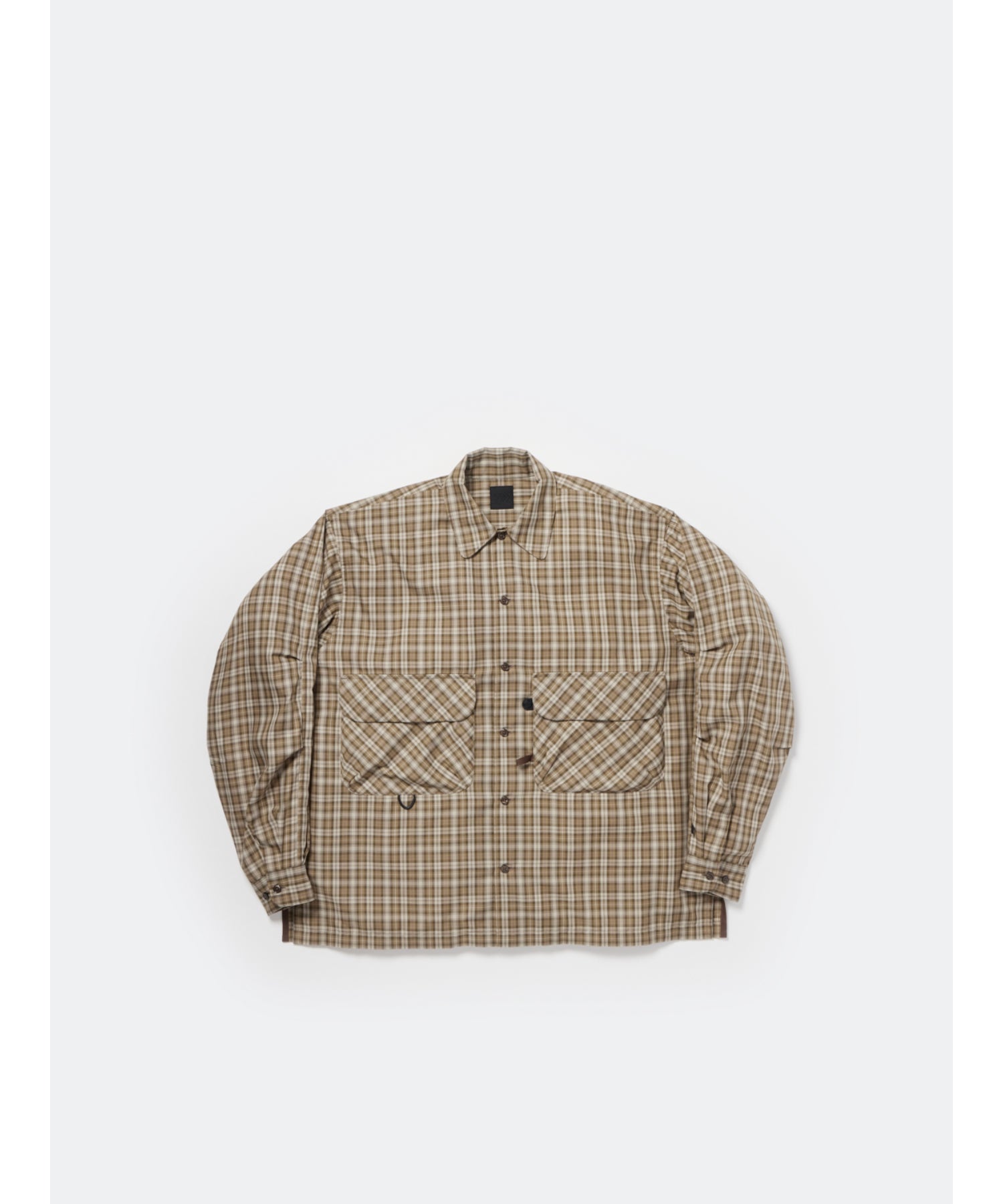 TECH SPORTS OPEN COLLAR SHIRT L/S GREN PLAID - DAIWA PIER39