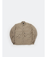 TECH SPORTS OPEN COLLAR SHIRT L/S GREN PLAID