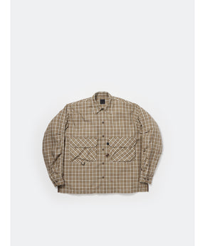 TECH SPORTS OPEN COLLAR SHIRT L/S GREN PLAID