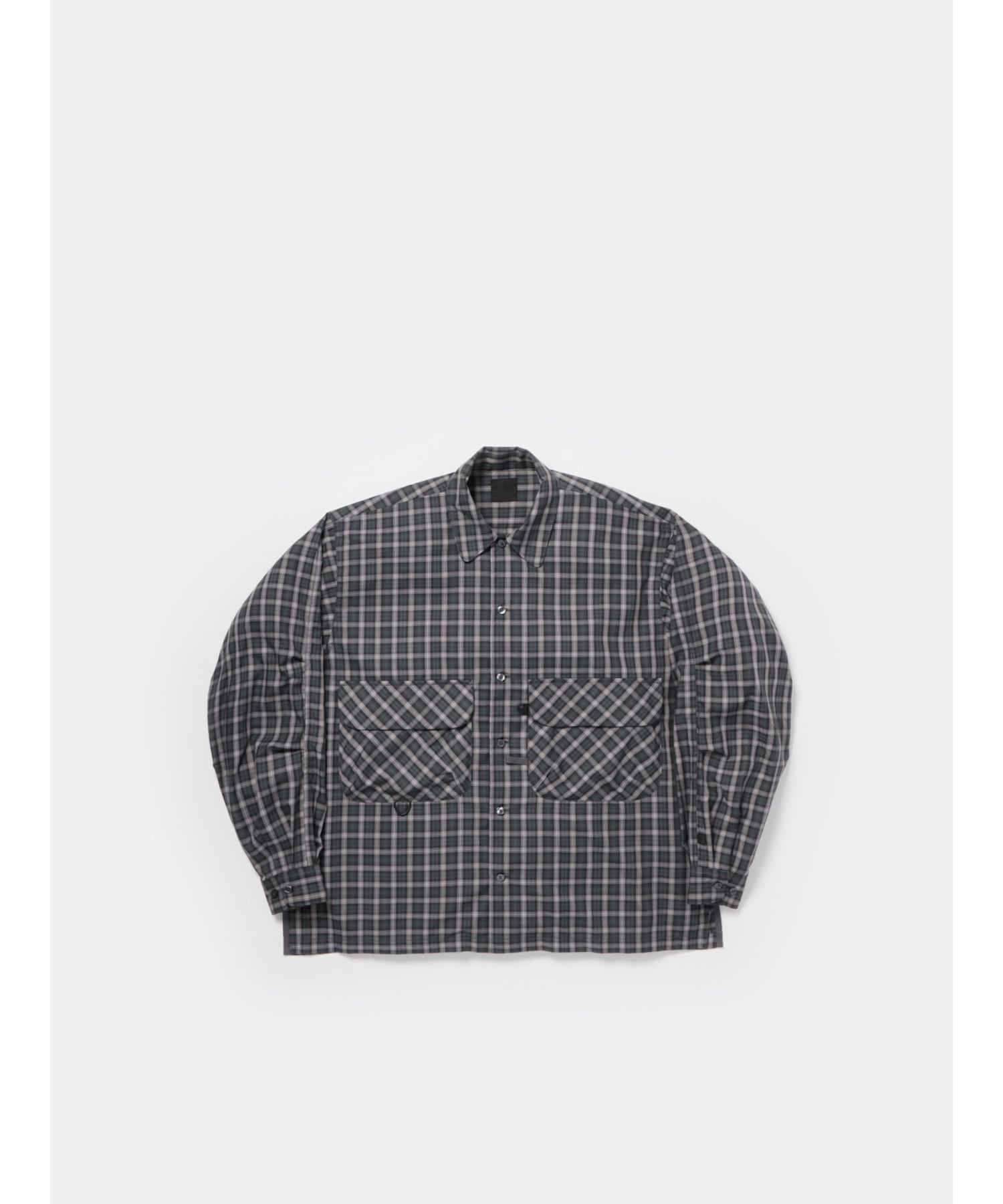TECH SPORTS OPEN COLLAR SHIRT L/S GREN PLAID - DAIWA PIER39