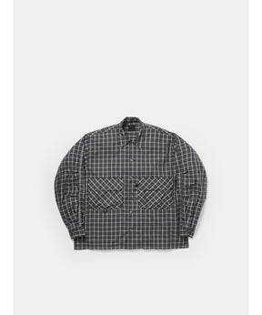 TECH SPORTS OPEN COLLAR SHIRT L/S GREN PLAID