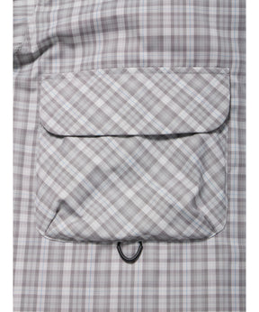 TECH SPORTS OPEN COLLAR SHIRT L/S GREN PLAID