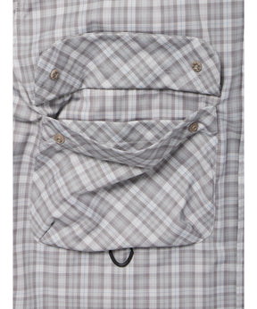 TECH SPORTS OPEN COLLAR SHIRT L/S GREN PLAID