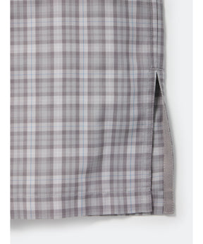 TECH SPORTS OPEN COLLAR SHIRT L/S GREN PLAID