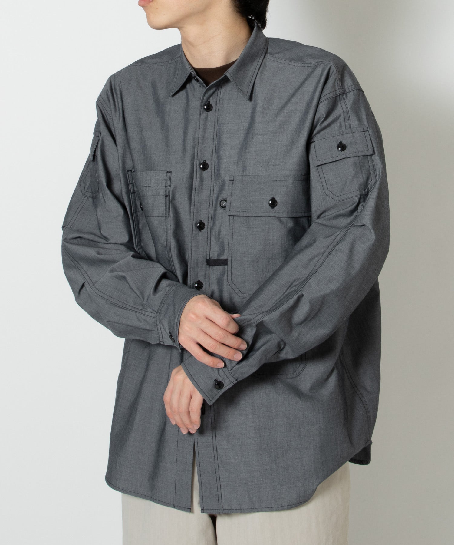 TECH MULTI POCKET CHAMBRAY SHIRT L/S