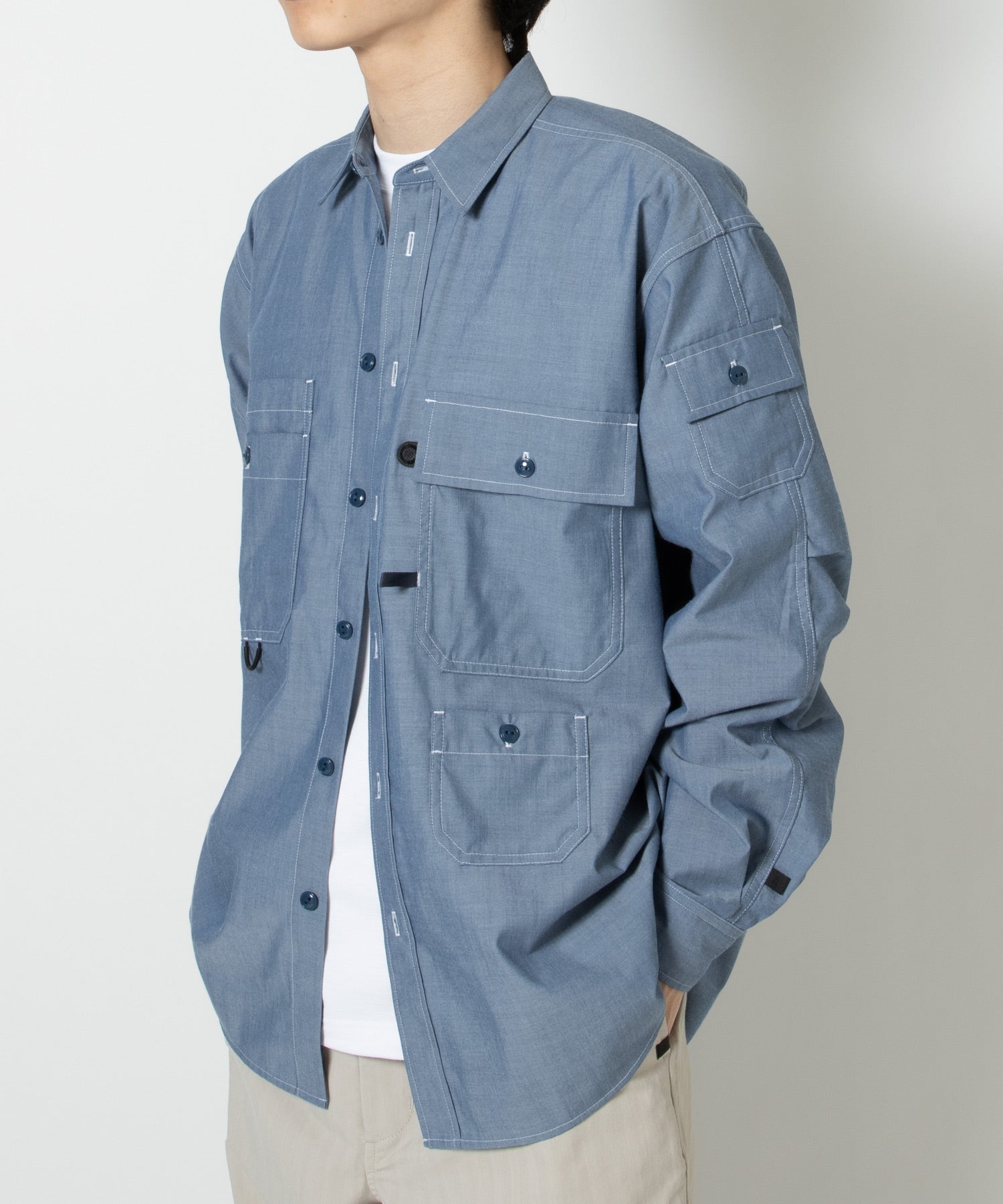 TECH MULTI POCKET CHAMBRAY SHIRT L/S - DAIWA PIER39 (ダイワピア39