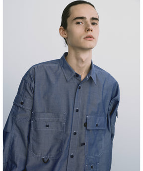 TECH MULTI POCKET CHAMBRAY SHIRT L/S