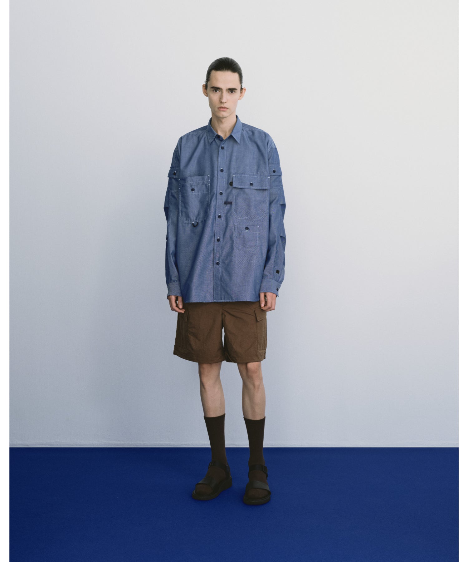 TECH MULTI POCKET CHAMBRAY SHIRT L/S - DAIWA PIER39 (ダイワピア39