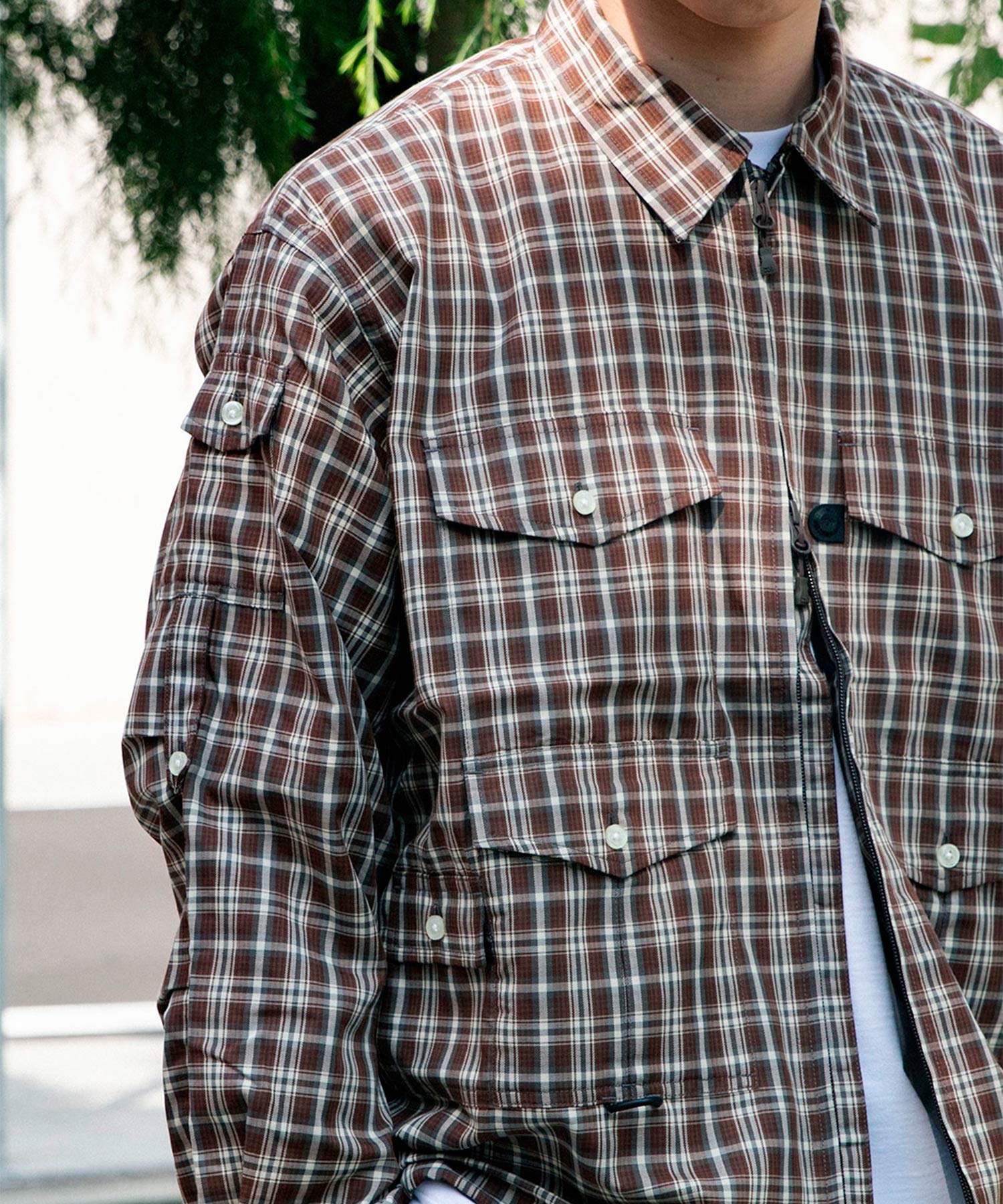 TECH ZIP ANGLER SHIRT L/S PLAIDS - DAIWA PIER39 (ダイワピア39