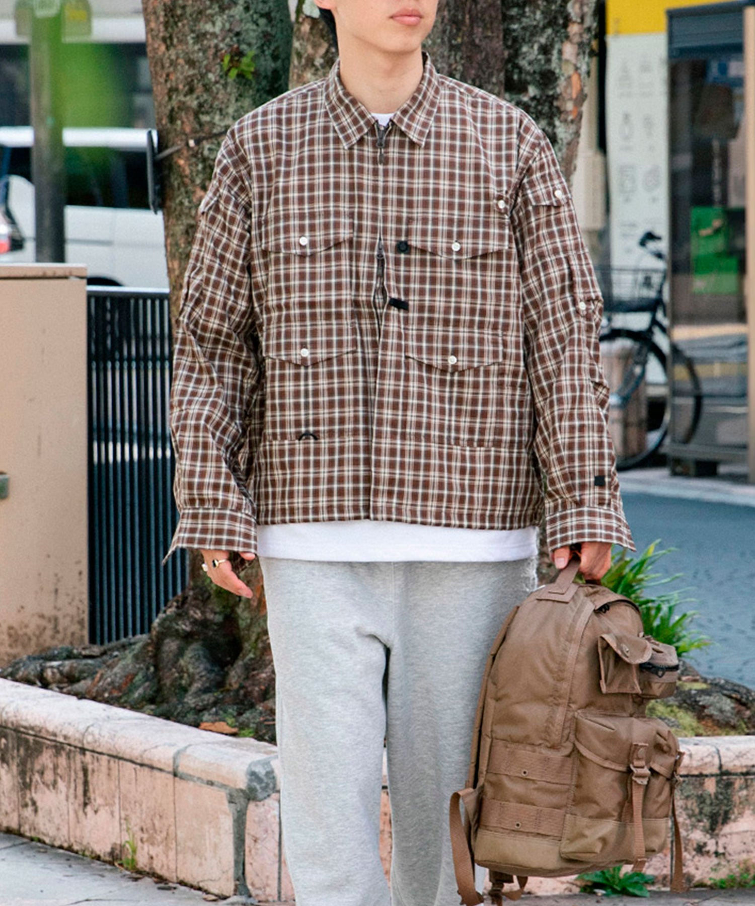 TECH ZIP ANGLER SHIRT L/S PLAIDS - DAIWA PIER39 (ダイワピア39