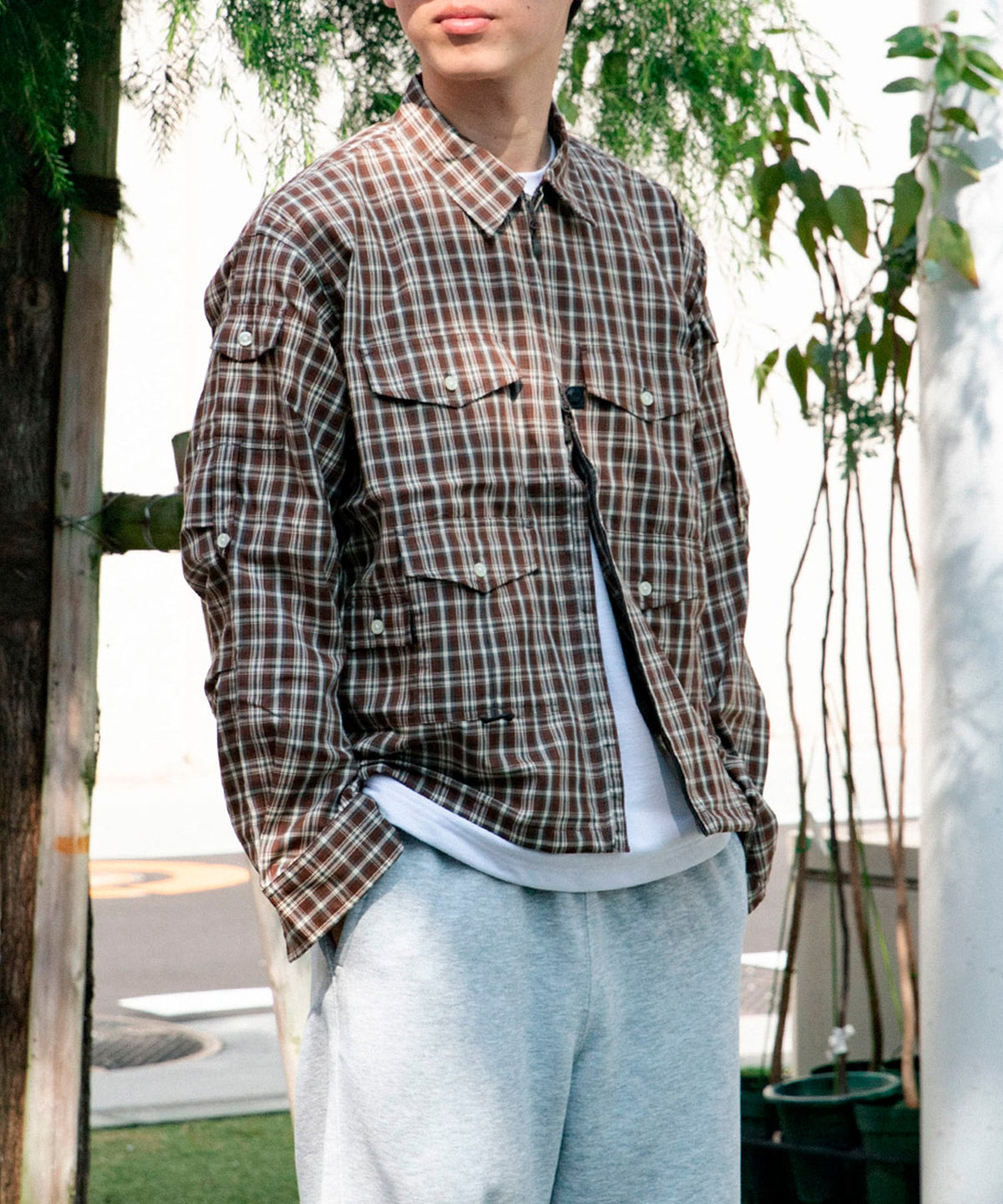 TECH ZIP ANGLER SHIRT L/S PLAIDS