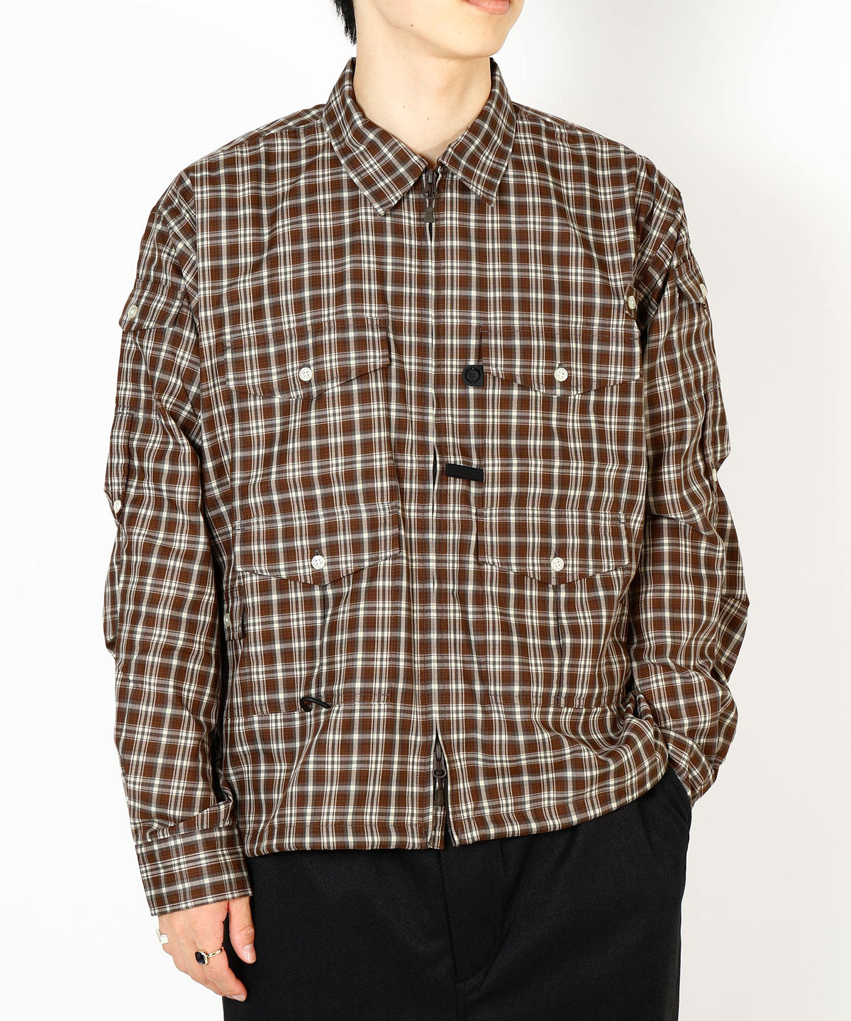 TECH ZIP ANGLER SHIRT L/S PLAIDS